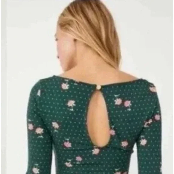 Free People Celia Long Sleeve Body-con Mini Dress
